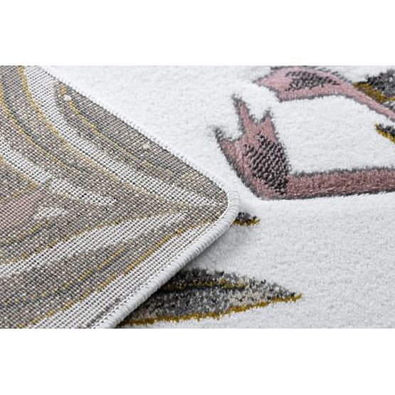 ZAHRADA SZŐNYEG, FLAMINGÓK, MONSTERA LEVELEK, krémszínű