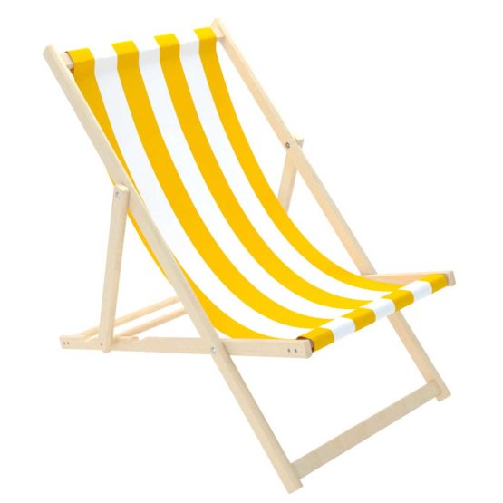 Strandszék Stripes - sárga-fehér