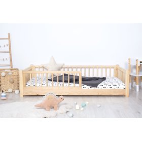 Gyermek alacsony ágy Montessori Ourbaby natúr, Ourbaby