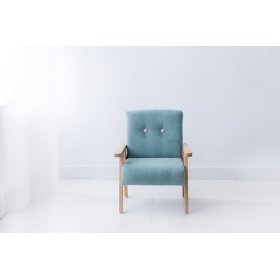 Retro gyerekfotel Velour - menta, Modelina Home