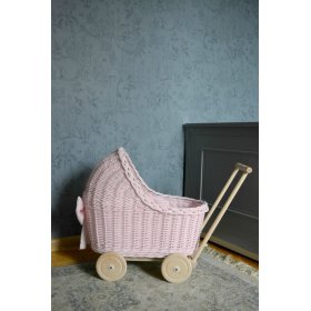 Fonott babakocsi babáknak - rózsaszín, Ourbaby