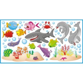Öntapadó falmatricák - tengeralatti világ