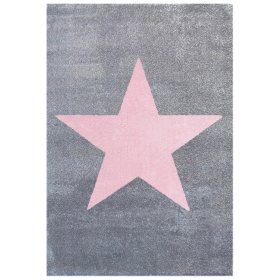 Gyerek szőnyeg STAR ezüst-szürke-rózsaszín, LIVONE