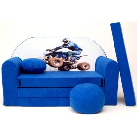 Gyerek kanapé versenyző - kék, Welox