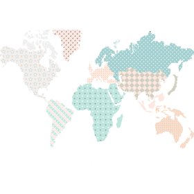 Faldekoráció DEKORNIK - világtérkép 2, Dekornik