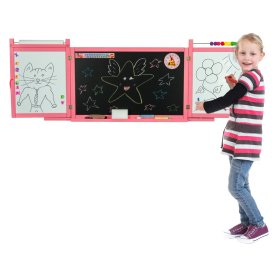 Gyermek mágneses / krétatábla a falon - rózsaszín, 3Toys.com
