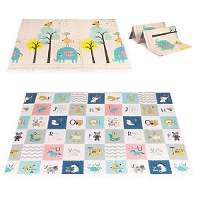 200x150 cm-es gyermek habszőnyeg, oktató, kétoldalas, növekedési skála, ábécé, ECOTOYS