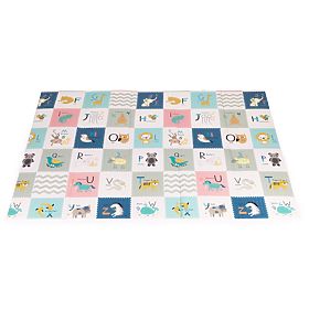 200x150 cm-es gyermek habszőnyeg, oktató, kétoldalas, növekedési skála, ábécé, ECOTOYS