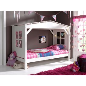 Gyerekágy - házikó Pino - fehér, VIPACK FURNITURE