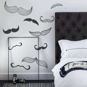 Faldekoráció - mustache, Housedecor