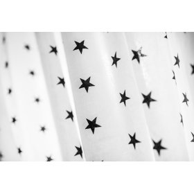 Gyerekszoba függöny - fehér fekete csillagokkal 31, Dom-Dekor
