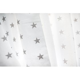 Gyerekszoba függöny - fehér szürke csillagokkal 19