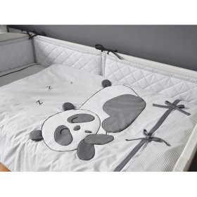 Gyerek 3-részes ágynemű Panda - szürke, Modenex