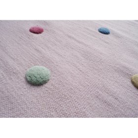 Gyerek szőnyeg pöttyökkel - rózsaszín