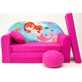 Gyerek kanapé - sellő - rózsaszín, Welox
