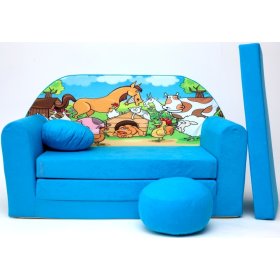 Gyerek kanapé FARM - kék