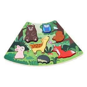 2Kids Toys Fa puzzle Fa kör összekapcsolható 6 az 1-ben