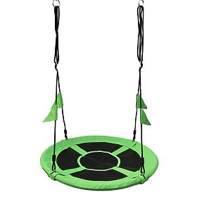 2Kids Toys Gólyafészek hinta zászlókkal zöld
