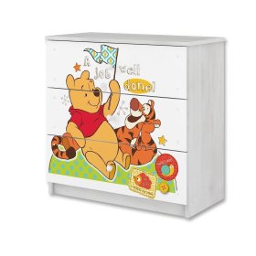 Disney gyermek komód Micimackó és a Tigris - norvég fenyő dekor, BabyBoo, Winnie the Pooh