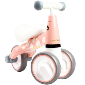 Bounce Mini - rózsaszín  fehér ruhák pöttyös, EcoToys
