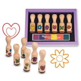 Melissa & Doug fa bélyegző készlet - 6 db, Melissa & Doug