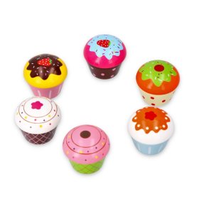 Készlet fából készült muffin, Lelin