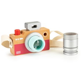 Gyermek fából készült kamera egy kaleidoszkóppal, EcoToys