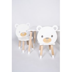 Asztal és szék készlet - medve