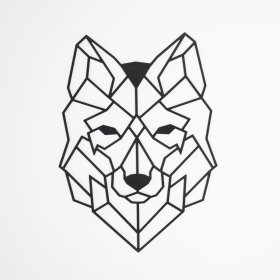 Fából készült geometrikus festmény - Wolf - különböző színekben, Elka Design