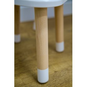 Gyermek asztal székekkel - Oushka - fehér