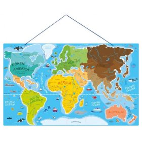 Oktatási mágneses világtérkép 2 az 1-ben