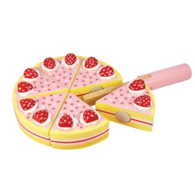 Bigjigs Toys Fa szelet torta eperrel, Bigjigs Toys