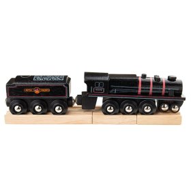 Bigjigs Rail A Black 5 motoros mozdony fából készült másolata