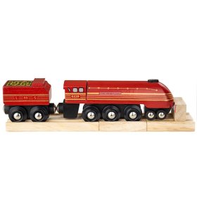 Bigjigs Rail replika mozdony Duchess of Hamilton + 3 vágány, Bigjigs Rail