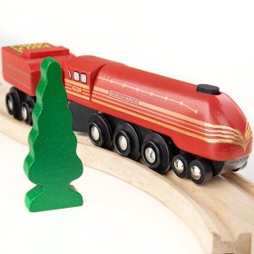 Bigjigs Rail replika mozdony Duchess of Hamilton + 3 vágány, Bigjigs Rail