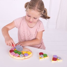 Bigjigs Toys fából készült pizzaszeletelő