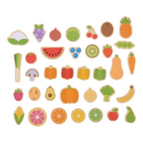 Bigjigs Toys Gyümölcs- és zöldségmágnesek, Bigjigs Toys