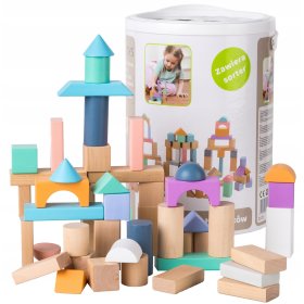 Fa kockák dobozban - 100 db, EcoToys