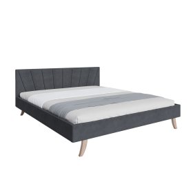 Kárpitozott ágy HEAVEN 140 x 200 cm - Szürke, FDM