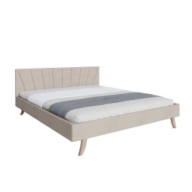 Kárpitozott ágy HEAVEN 140 x 200 cm - Krém, FDM