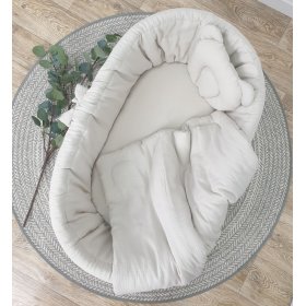 Fonott ágy babafelszereléssel - bézs, Ourbaby
