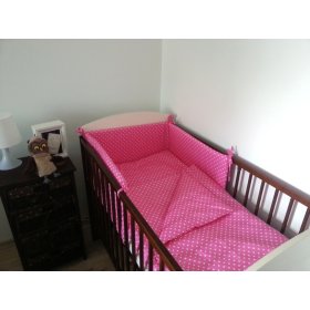 Gyerek ágyneműhuzat pöttyös - rózsaszín