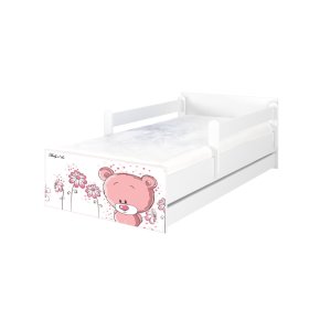 Gyerekágy MAX Pink Tedy Bear 160x80 cm - fehér, BabyBoo
