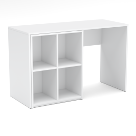 Fehér íróasztal polccal - Simply