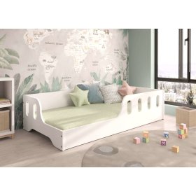 Gyerek Montessori ágy Koko 140x70 cm - fehér