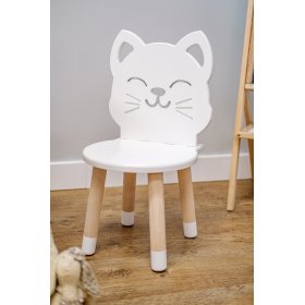 Gyerek szék - Macska - fehér, Ourbaby