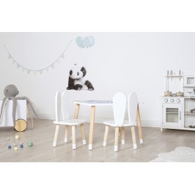 Gyermekasztal székekkel - Fülek - fehér, Ourbaby