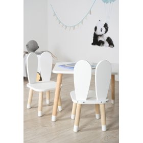 Gyermekasztal székekkel - Fülek - fehér, Ourbaby
