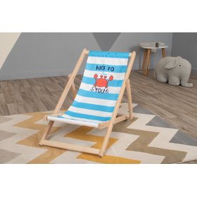 Krab gyermek strandszék - kék-fehér
