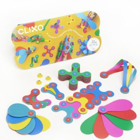 Clixo flexibilis mágneses készlet, 42 db - Rainbow, CLIXO
